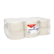 Hartie igienica mini jumbo OFFICE Products, reciclat gri, 1 strat, (1 x 32g), 120 m, pachet 12 role