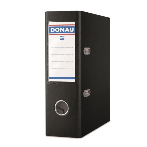 Biblioraft plastifiat DONAU Master A5, 7.5 cm, negru