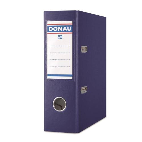 Biblioraft plastifiat DONAU Master A5, 7.5 cm, albastru marin