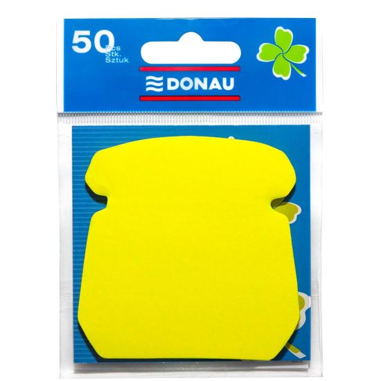 Notite adezive DONAU, in forma de telefon, galben, 50 file