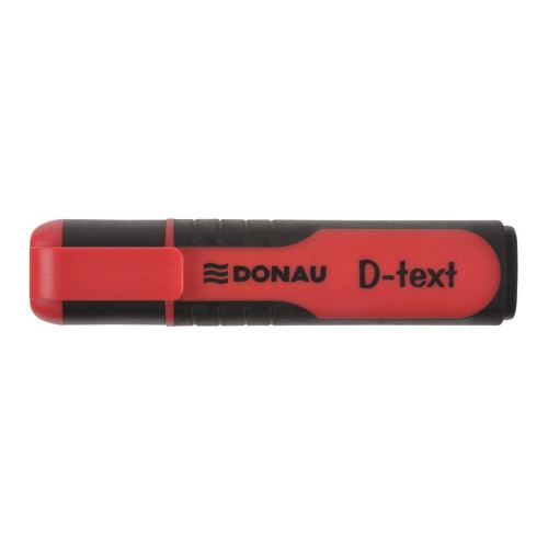 Textmarker DONAU D-text, corp cu grip, scriere de 1 -5 mm, rosu