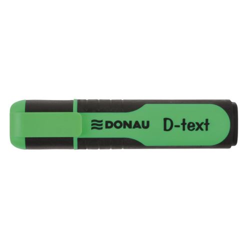 Textmarker DONAU D-text, corp cu grip, scriere de 1 -5 mm, verde