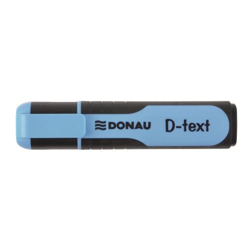 Textmarker DONAU D-text, corp cu grip, scriere de 1 -5 mm, albastru