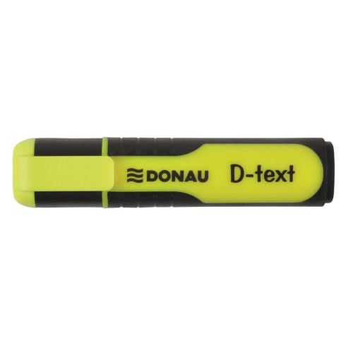 Textmarker DONAU D-text, corp cu grip, scriere de 1 -5 mm, galben