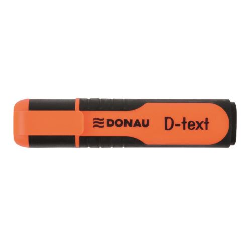 Textmarker DONAU D-text, corp cu grip, scriere de 1 -5 mm, portocaliu