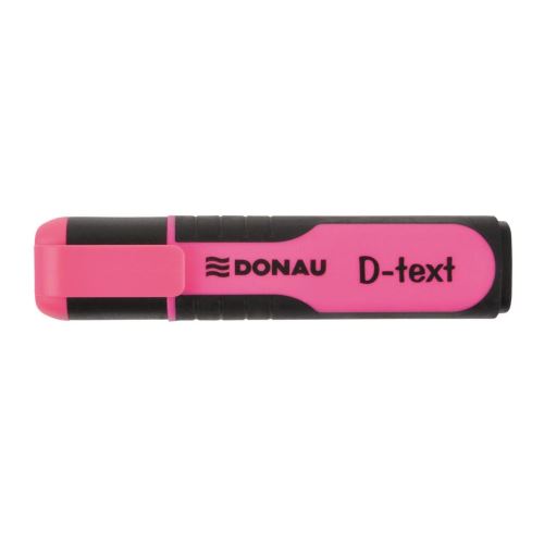 Textmarker DONAU D-text, corp cu grip, scriere de 1 -5 mm, roz