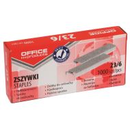 Capse zincate OFFICE Products 23/6, pentru 20 coli, 1000 buc/cutie