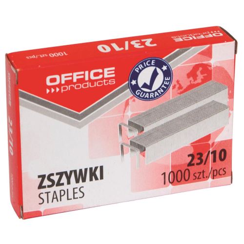 Capse zincate OFFICE Products 23/10, pentru 60 coli, 1000 buc/cutie