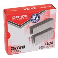 Capse zincate OFFICE Products 23/24, pentru 210 coli, 1000 buc/cutie