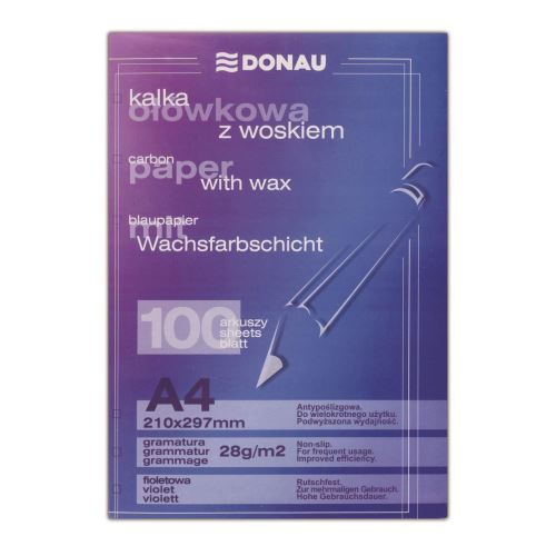Indigo DONAU, cerat, scris manual, 100 file, albastru
