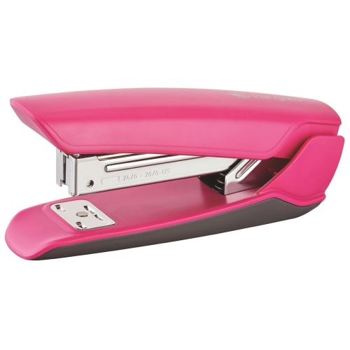 Capsator Kangaro Nowa-35/S din plastic, capse 24/6, 26/6, 25 coli, roz fucsia, blister
