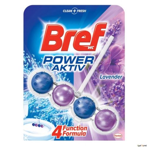 Odorizant toaleta Bref Wc Power Aktiv Lavanda, 4 bile, 51 gr