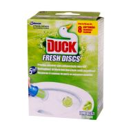 Odorizant toaleta DUCK Fresh Discs aparat si 6 discuri cu gel, Lime
