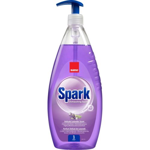 Detergent vase SANO Spark Lavender, cu pompita, 1000 ml