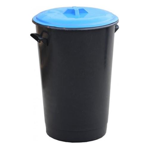 Tomberon din plastic, colectare selectiva, 60 litri, cu capac albastru