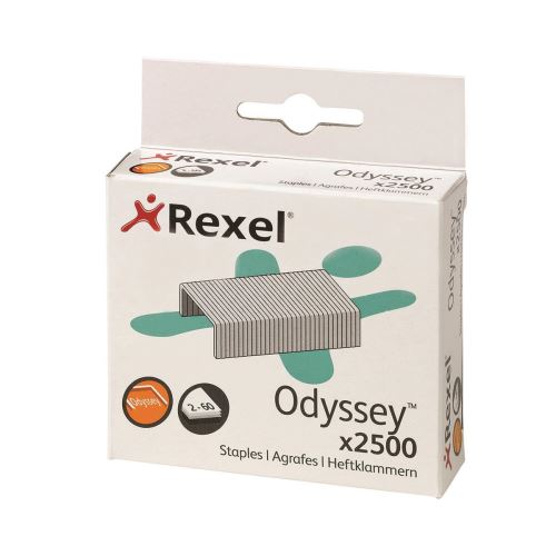 Capse galvanizate REXEL Odyssey 9 mm, 2 - 60 coli, 2500 buc/cutie