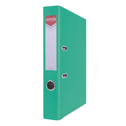 Biblioraft plastifiat OFFICE Products, 5 cm, colturi metalice, turcoaz