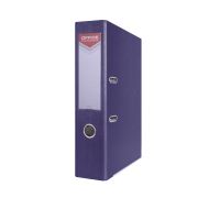 Biblioraft plastifiat OFFICE Products, 7.5 cm, colturi metalice, albastru inchis