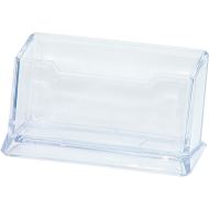 Dispenser de birou DONAU pentru carti de vizita, plastic transparent