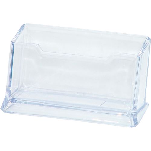 Dispenser de birou DONAU pentru carti de vizita, plastic transparent