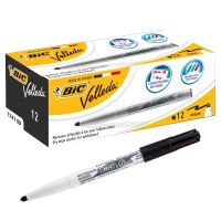 Marker whiteboard Bic Velleda 1721, varf subtire rotund, scriere 1 mm, corp subtire, negru