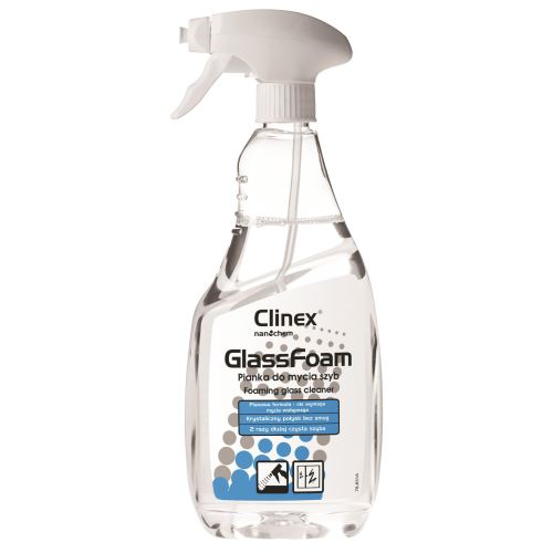 Detergent geamuri cu pulverizator Clinex Glass Foam, spuma, 650 ml