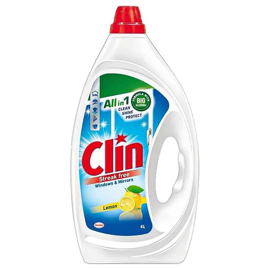 Detergent geamuri rezerva Clin Professional Windows, 4 litri, Lemon