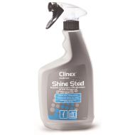Solutie de curatat si lustruit Clinex Shine Steel, pentru otel inoxidabil, pulverizator, 650 ml