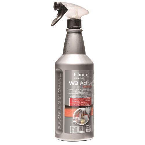 Solutie de curatat toaleta si baia Clinex W3 Active, pulverizator, 1000 ml