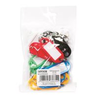 Breloc cu eticheta pentru chei OFFICE Products, 50 x 20 mm, 20 bucati, diverse culori