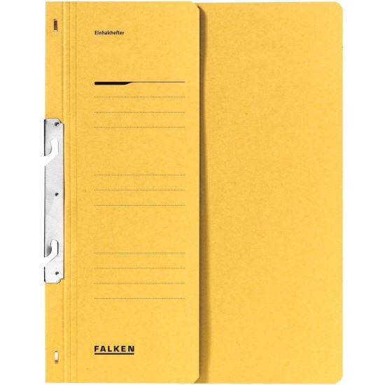 Dosar din carton Falken, de incopciat cu gheare, coperta 1/2, sina groasa, 250g/mp, galben