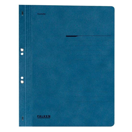 Dosar din carton Falken, de incopciat cu capse, coperta 1/1, sina groasa, 250g/mp, albastru 