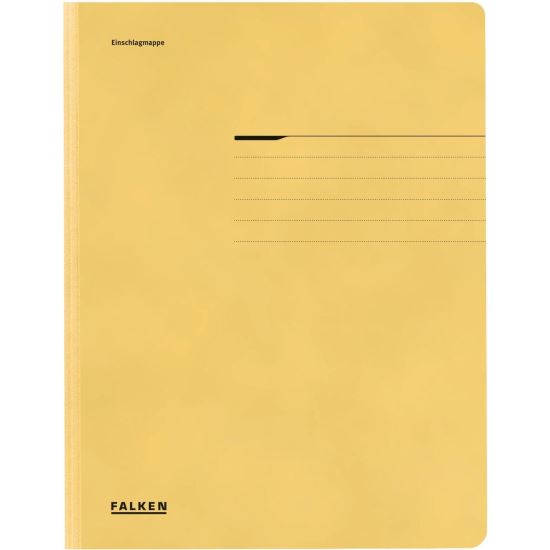 Dosar din carton Falken, tip plic, 320g/mp, galben 