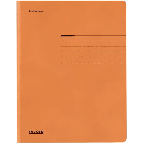 Dosar din carton Falken, tip plic, 320g/mp, portocaliu 