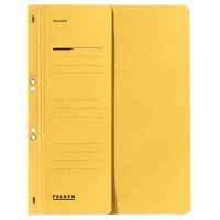 Dosar din carton Falken, de incopciat cu capse, coperta 1/2, sina groasa, 250g/mp, galben 