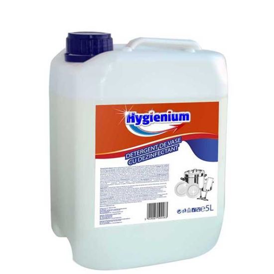 Detergent vase cu dezinfectant Hygienium, avizat MS, canistra 5 litri