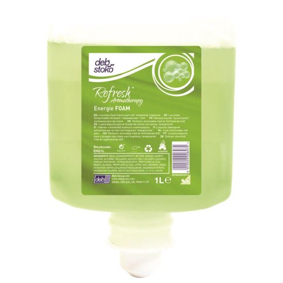 Sapun spuma Deb Energie, rezerva cartus pt dispenser, 1000 ml
