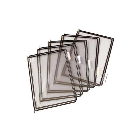 Folie A4 cu rama metalica pentru suport mural Tarifold, negru