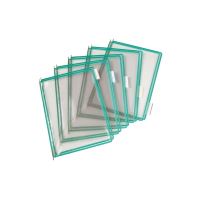 Folie A4 cu rama metalica pentru suport mural Tarifold, verde