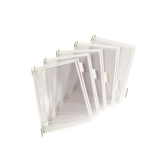 Folie A4 cu rama metalica pentru suport mural Tarifold, alb