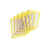 Folie A4 cu rama metalica pentru suport mural Tarifold, galben