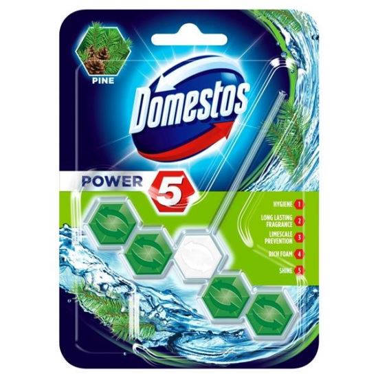 Odorizant toaleta Domestos Power 5, 55 gr, Pine