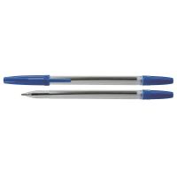 Pix fara mecanism OFFICE Products, corp transparent, scriere de 0.7 mm, albastru
