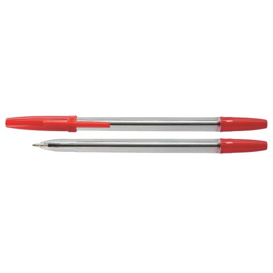Pix fara mecanism OFFICE Products, corp transparent, scriere de 0.7 mm, rosu