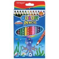 Creioane color KEYROAD Jumbo 12 culori