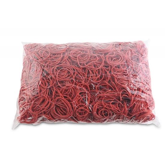 Elastice pentru bani OFFICE Products, 40 mm, 1.5 x 1.5 mm, 60 % cauciuc, 1 Kg, rosu