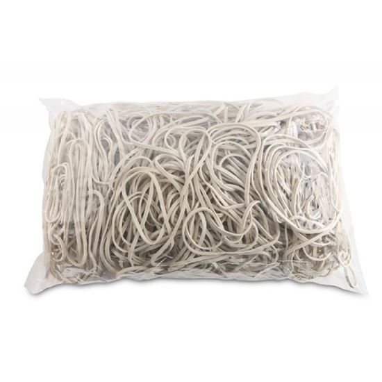 Elastice pentru bani OFFICE Products, 80 mm, grosime 3 mm, 60 % cauciuc, 1 Kg, culoare alb