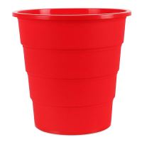 Cos din plastic OFFICE Products, circular, mat, 16 litri, inaltime 31 cm, rosu