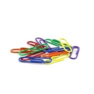 Agrafe plastifiate color Eco, rotunjite, 50 mm, 100 buc/cutie