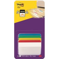 Index adeziv Post-it (686-A1) pentru arhivare, curbate, 50.8 x 38.1 mm, 4 culori, 24 buc/set